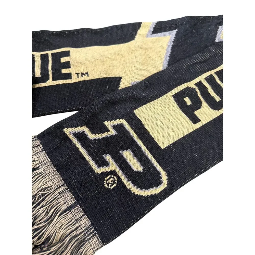 Purdue University Winter Scarf - Black/Gold